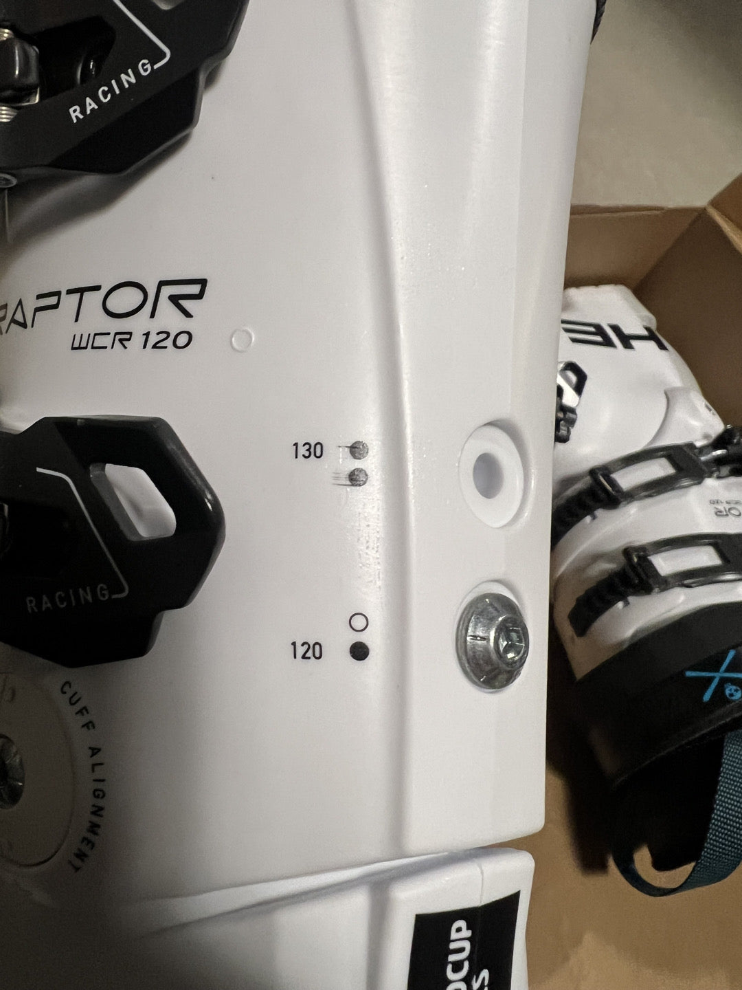 Head Raptor WCR 120 White tg 26.5 usati una volta