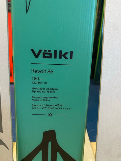 sci freestyle Volkl Revolt 86 180cm nuovo (solo aste)