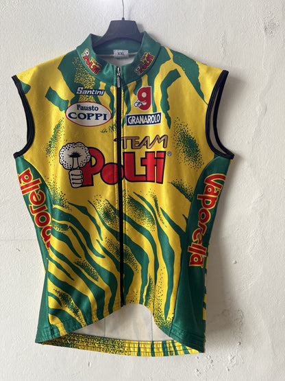 Gilet Ciclismo Santini Team Polti tg XXL VINTAGE