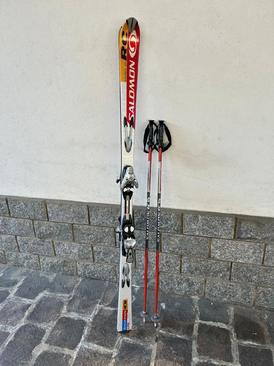 Sci Salomon rc equipe 10 + racchette 176cm usati