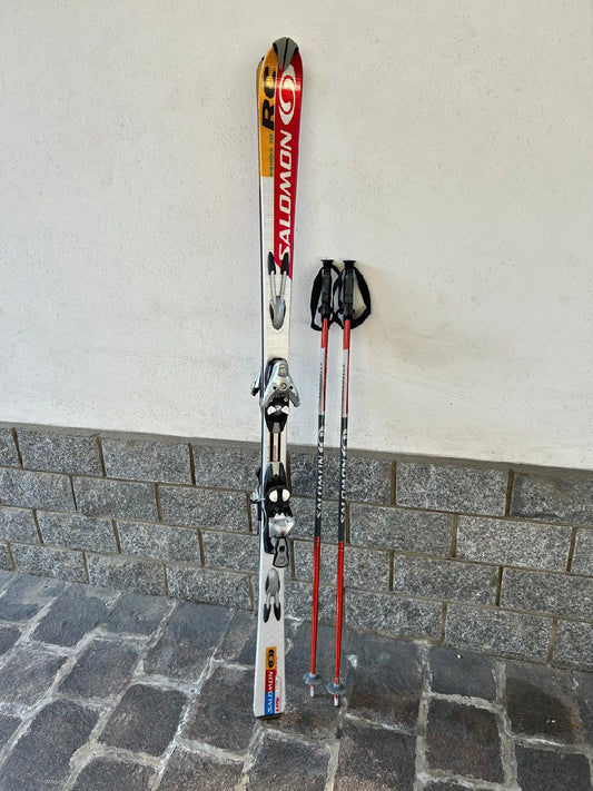 Sci Salomon rc equipe 10 + racchette 176cm usati