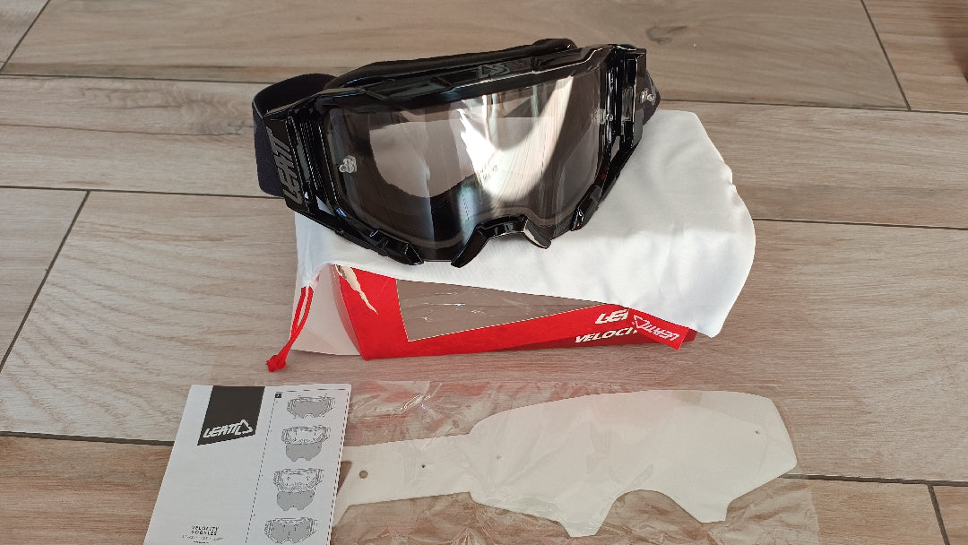 Maschera MTB Leatt Velocity 5.5 nera usata
