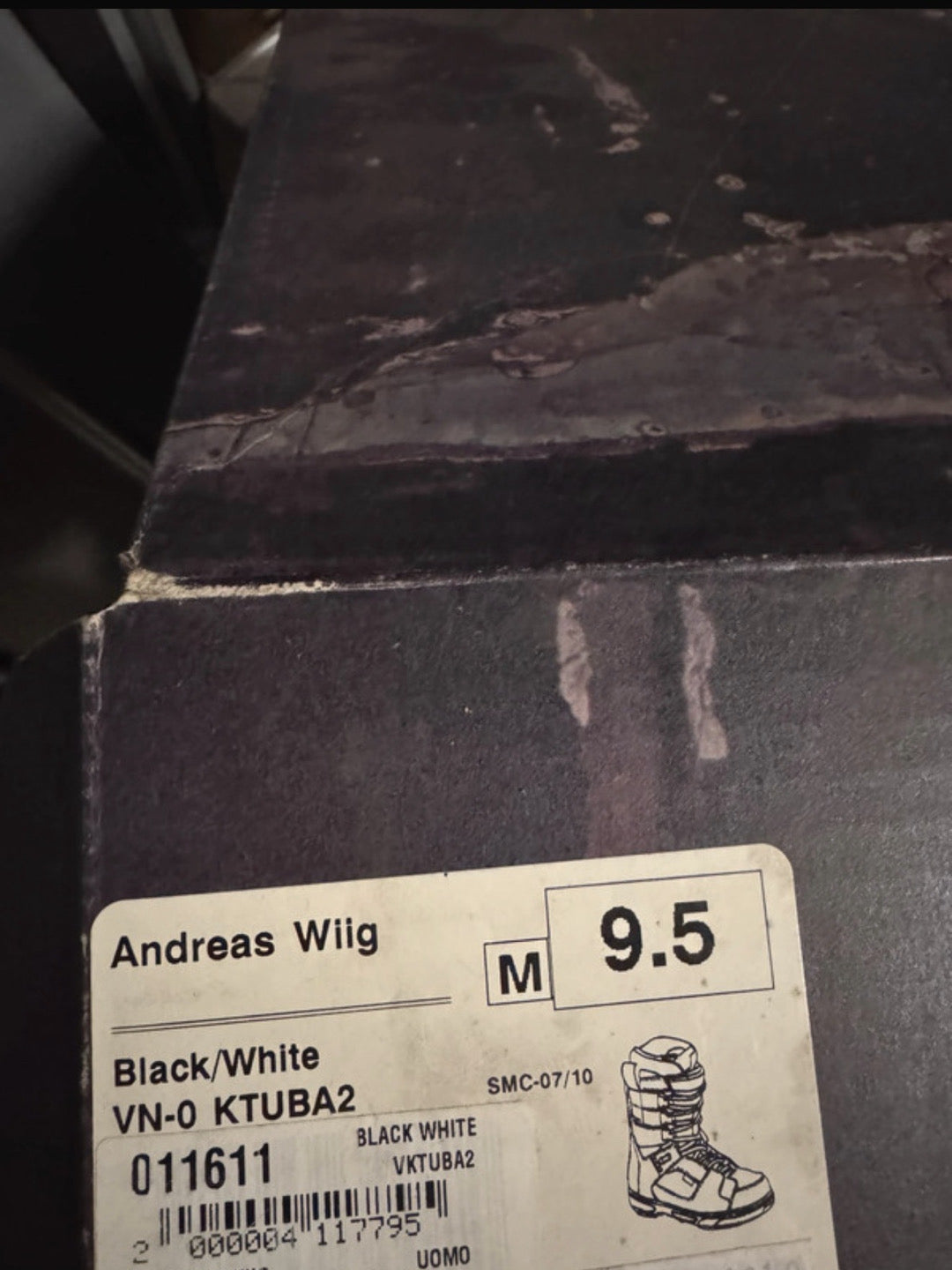 Scarponi snowboard VANS Andreas Wiig numero 42.5 usati