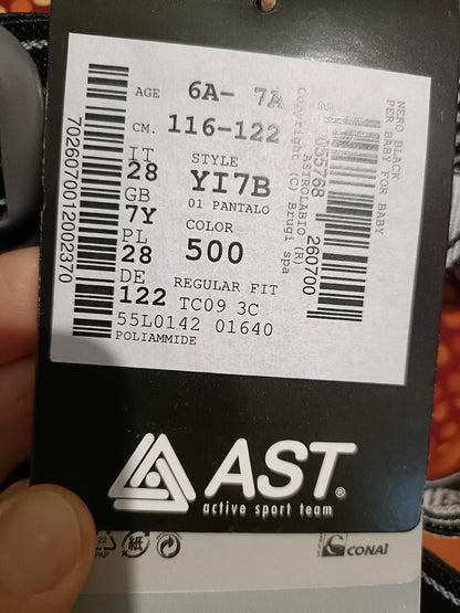 pantaloni sci bambino AST taglia 6/7 anni usati