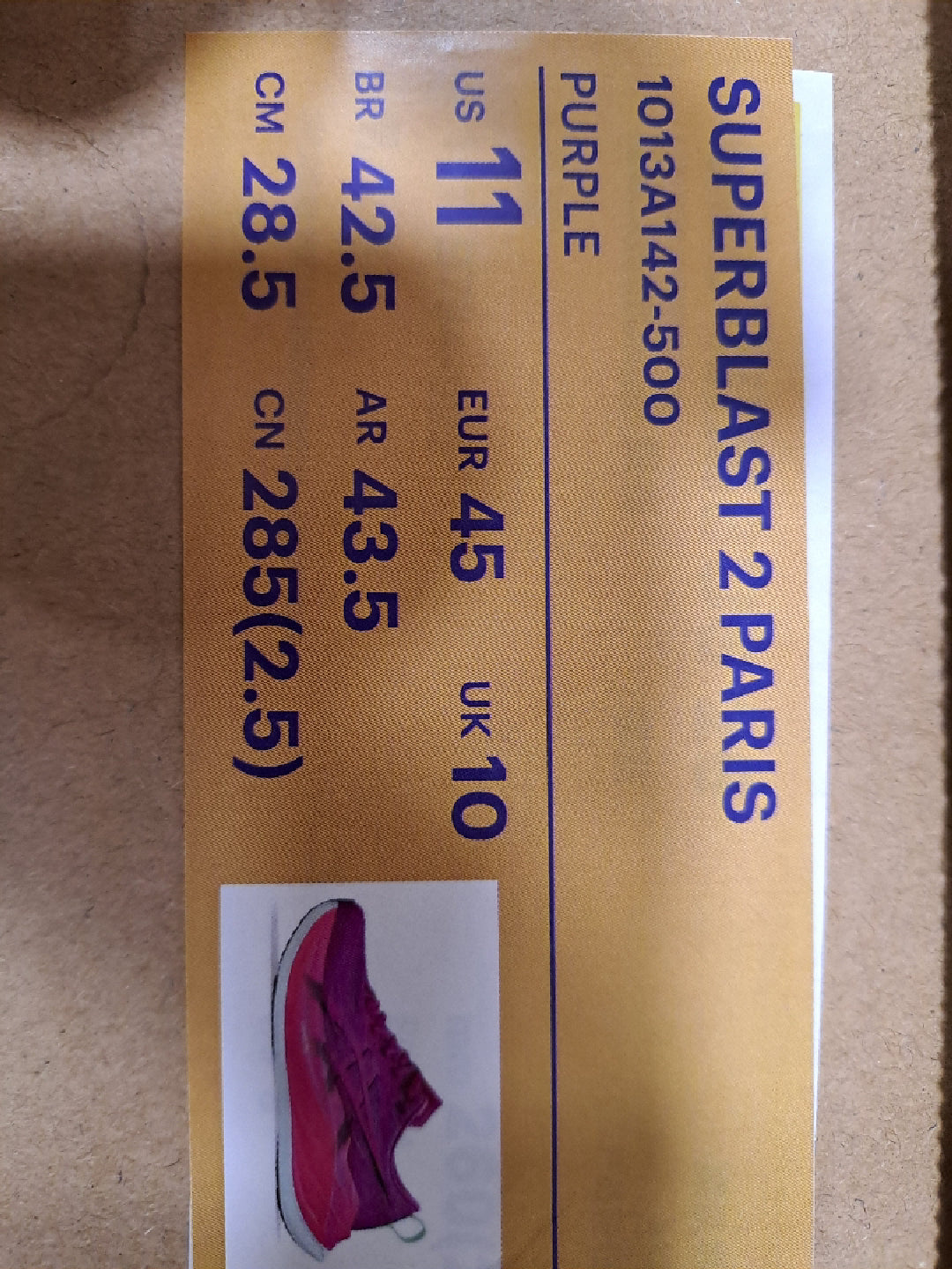 Scarpe running Asics Superblast 2 tg. 45 nuove