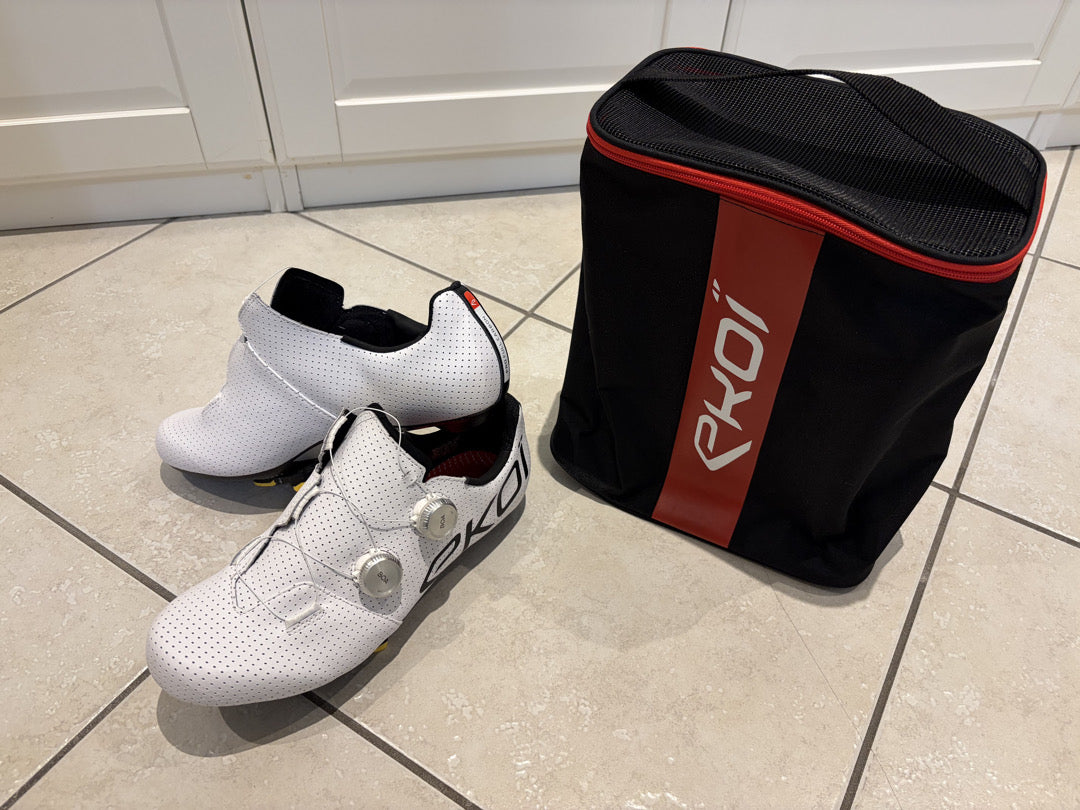Scarpe ciclismo EKOI Racing C12 FULL CARBON PRO tg. 45 usate