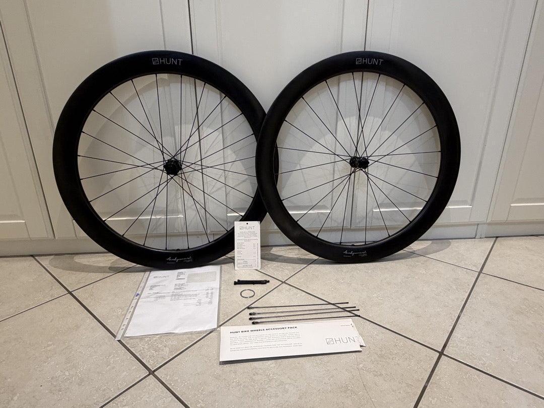 Cerchi bici strada HUNT 54_58 Aerodynamicist Carbon Disc - SRAM XDR usati