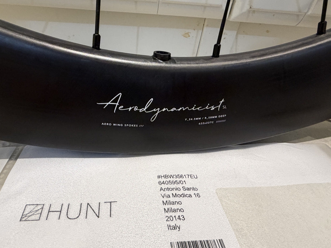 Cerchi bici strada HUNT 54_58 Aerodynamicist Carbon Disc - SRAM XDR usati