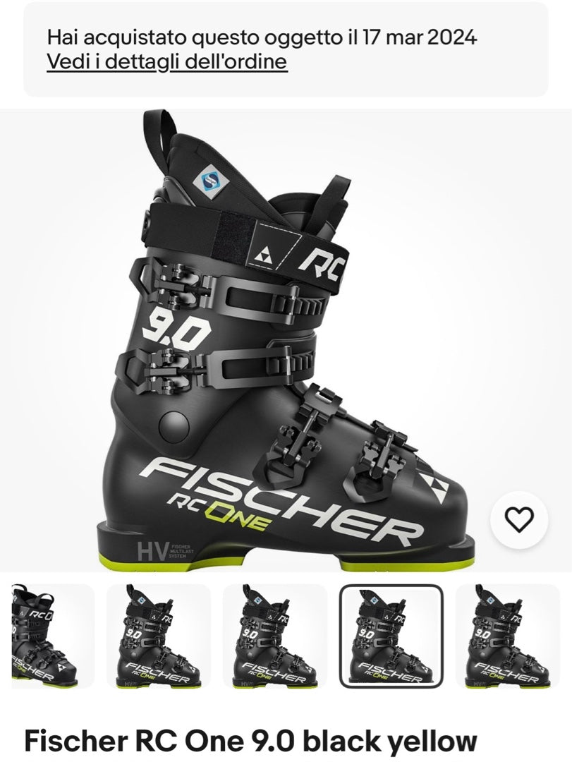 scarponi sci fischer rc one 9.0 28/28.5