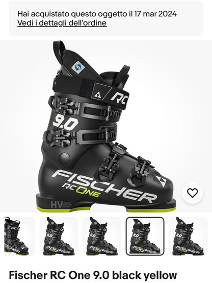 scarponi sci fischer rc one 9.0 28/28.5