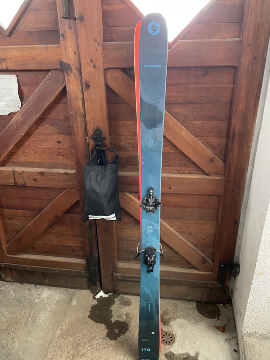 sci scialpinismo Blizzard Hustle 9 172cm r16 + pelli Montana usati